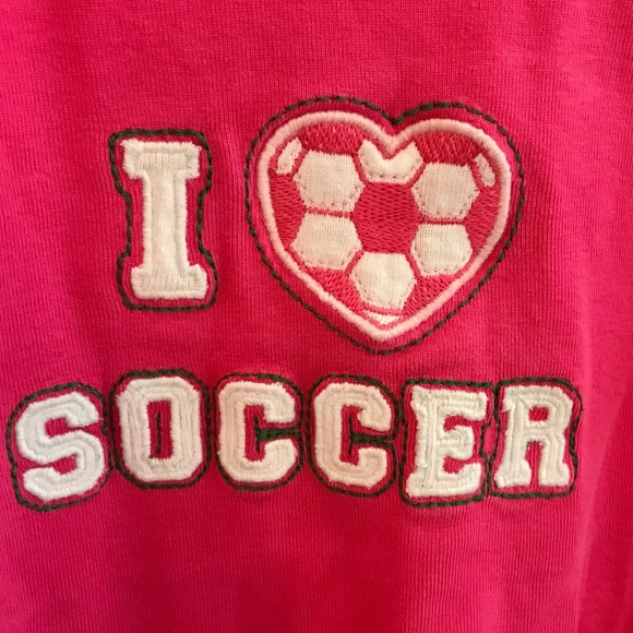 ⭐️3/$15⭐️ Gymboree Girls ‘I ❤️ Soccer’ Longsleeve Tee - Picture 4 of 5